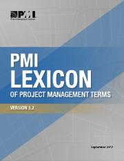 PMI Lexicon of Project Management Terms